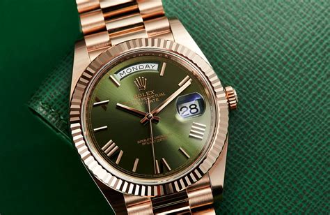 rolex day date 40 olive green|Rolex oyster day date 40.